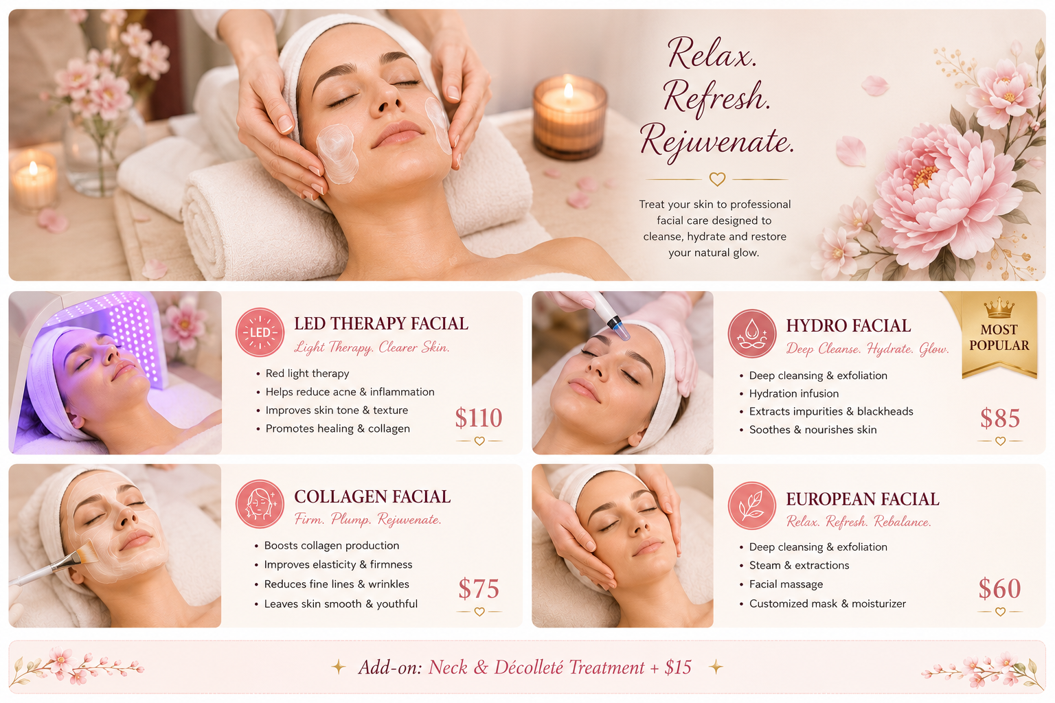 Facial Services at Focus Nails & Spa